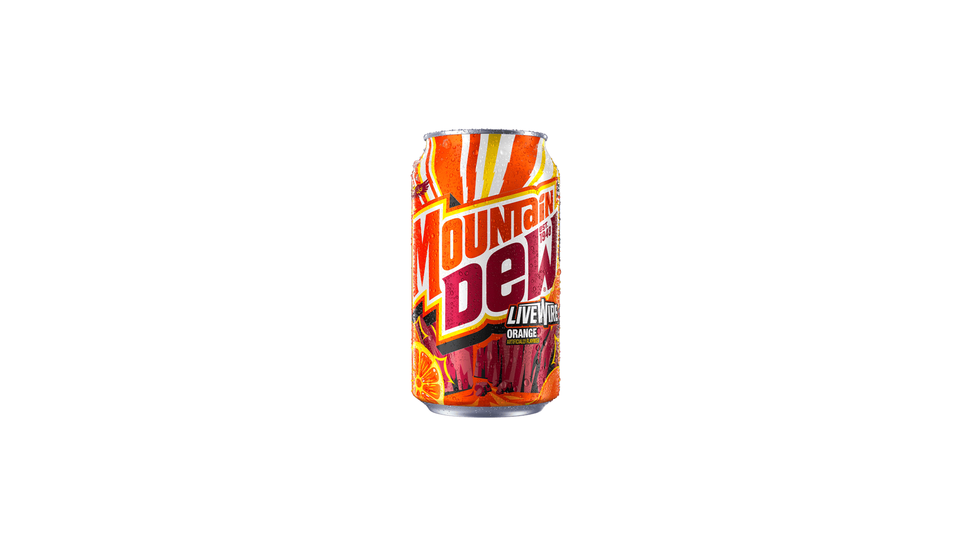 Mountain Dew Livewire Orange- 12 oz can