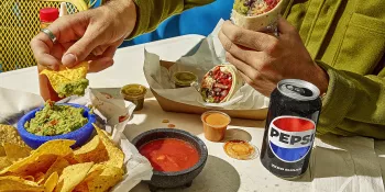 burrito and pepsi zero sugar